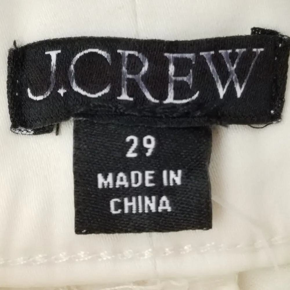 J. Crew Lower Rise Wide Leg Chino Pant Size 29 Ivory Breezy Satin NWT $148 BW531